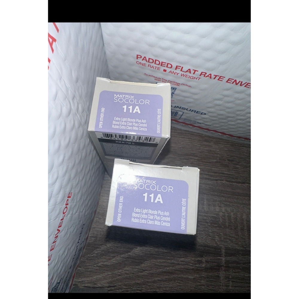 Matrix SOCOLOR Permanent Hair Color 11A Extra Light Blonde Plus Ash‎ Set of 2